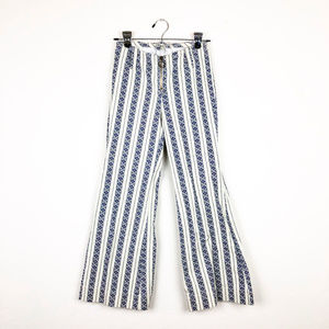 🛒 5/$25 ecote White and Blue Bell Bottom High Waist Pants